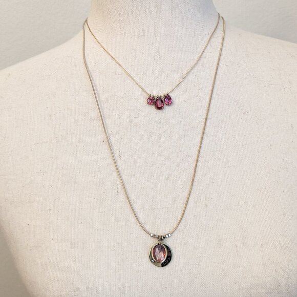 LOFT Ombre Crystal Layered Necklace - Picture 2 of 7